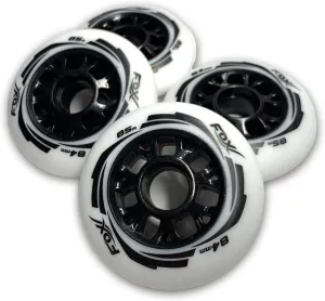 85A Wear-Resistant 84mm SHR PU Speed Inline Roller Skates Replacement Wheels Without Bearings for Indoor Outdoor Wave Board Caster Board Street Surf (Pack of 4 Wheels)