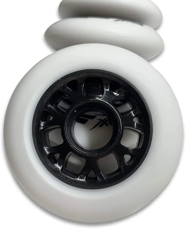 85A Wear-Resistant 84mm SHR PU Speed Inline Roller Skates Replacement Wheels Without Bearings for Indoor Outdoor Wave Board Caster Board Street Surf (Pack of 4 Wheels)