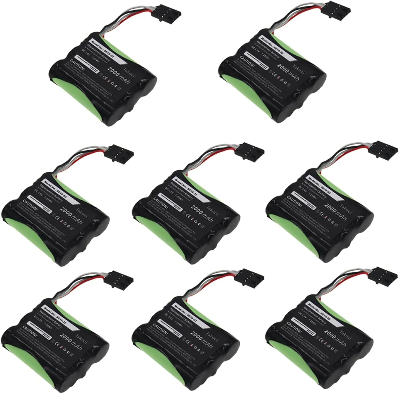 (8pcs) 2000mAh Ni-MH Battery Compatible with X-Rite SE15-32