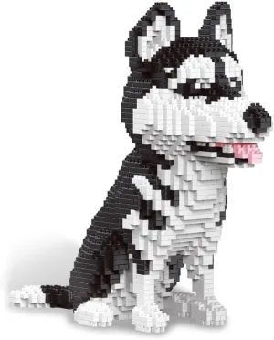 9inch Hight Husky Dog Model Micro Mini Building Blocks Set: A Fun Gift & Educational Recreational Toy for Pet Lovers