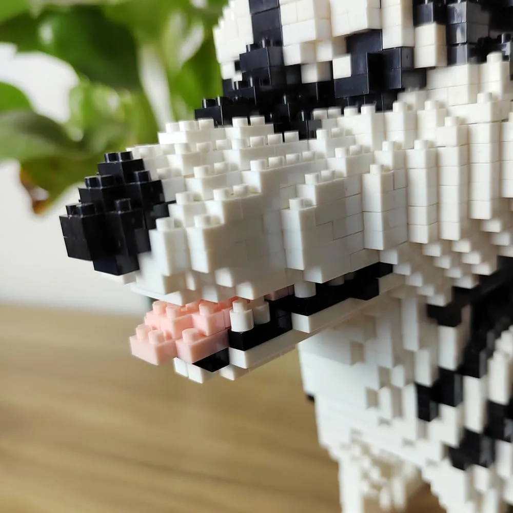 9inch Hight Husky Dog Model Micro Mini Building Blocks Set: A Fun Gift & Educational Recreational Toy for Pet Lovers