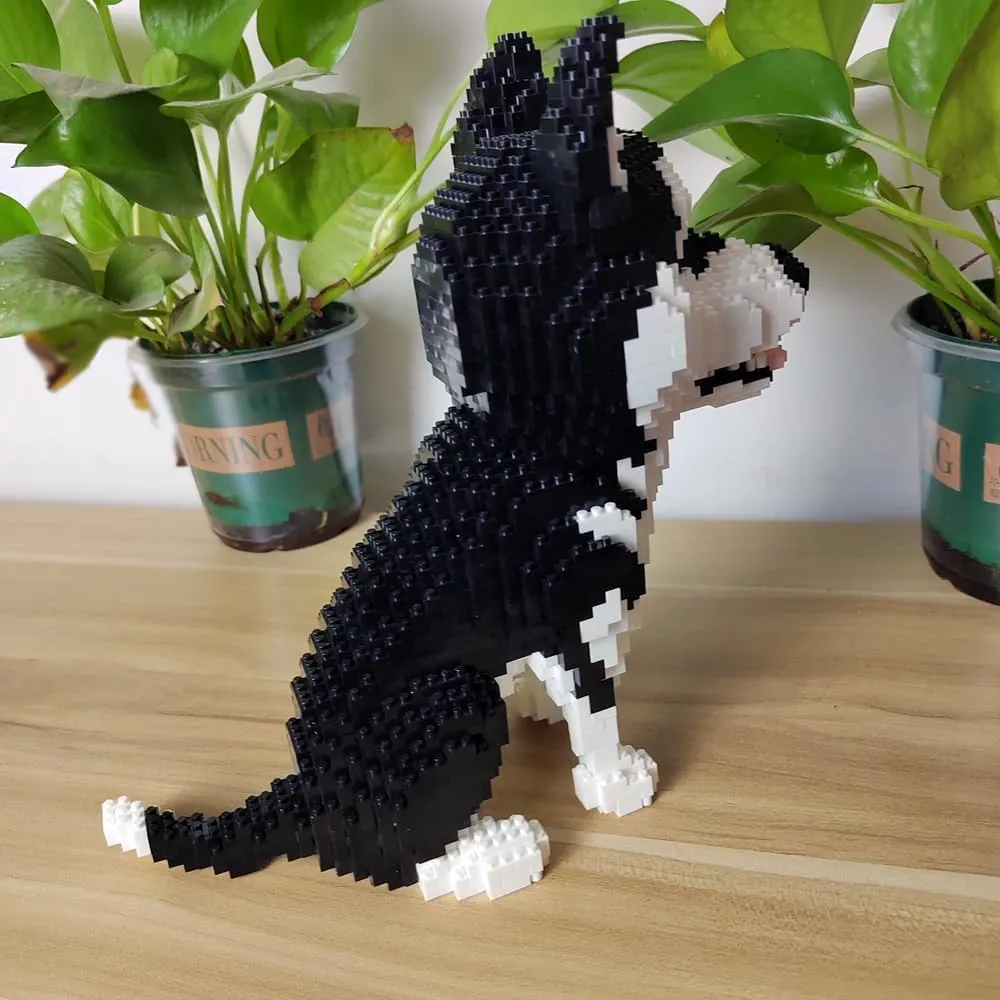 9inch Hight Husky Dog Model Micro Mini Building Blocks Set: A Fun Gift & Educational Recreational Toy for Pet Lovers