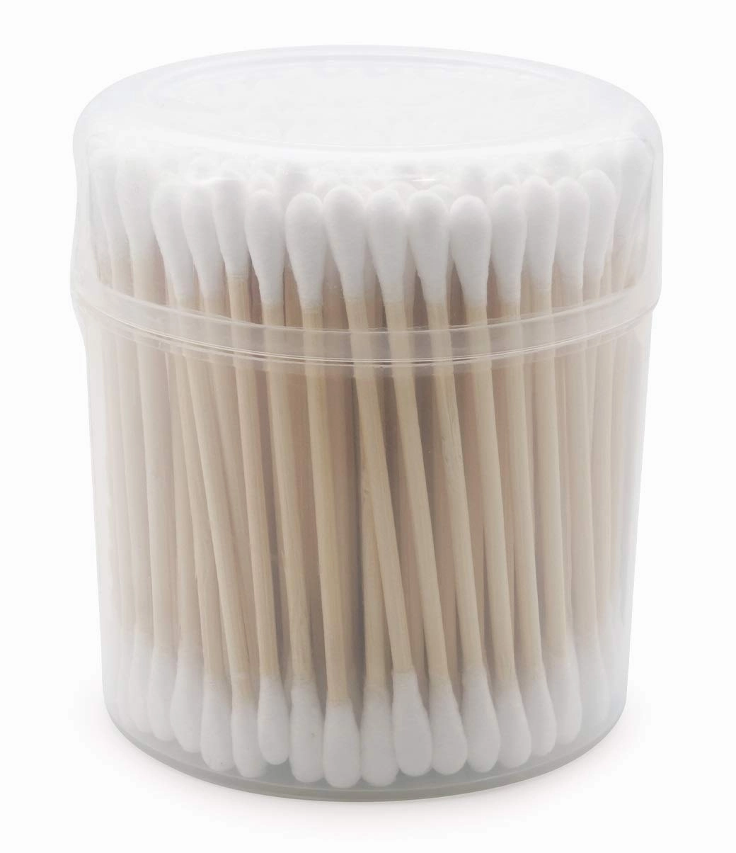 [20 PACK] Wooden Cotton Swabs (600 Count) - Biodegradable Cotton Buds, Dual Cotton Tipped Eco Friendly, Made with 100% Wood Great for Makeup, Ears, Cleaning