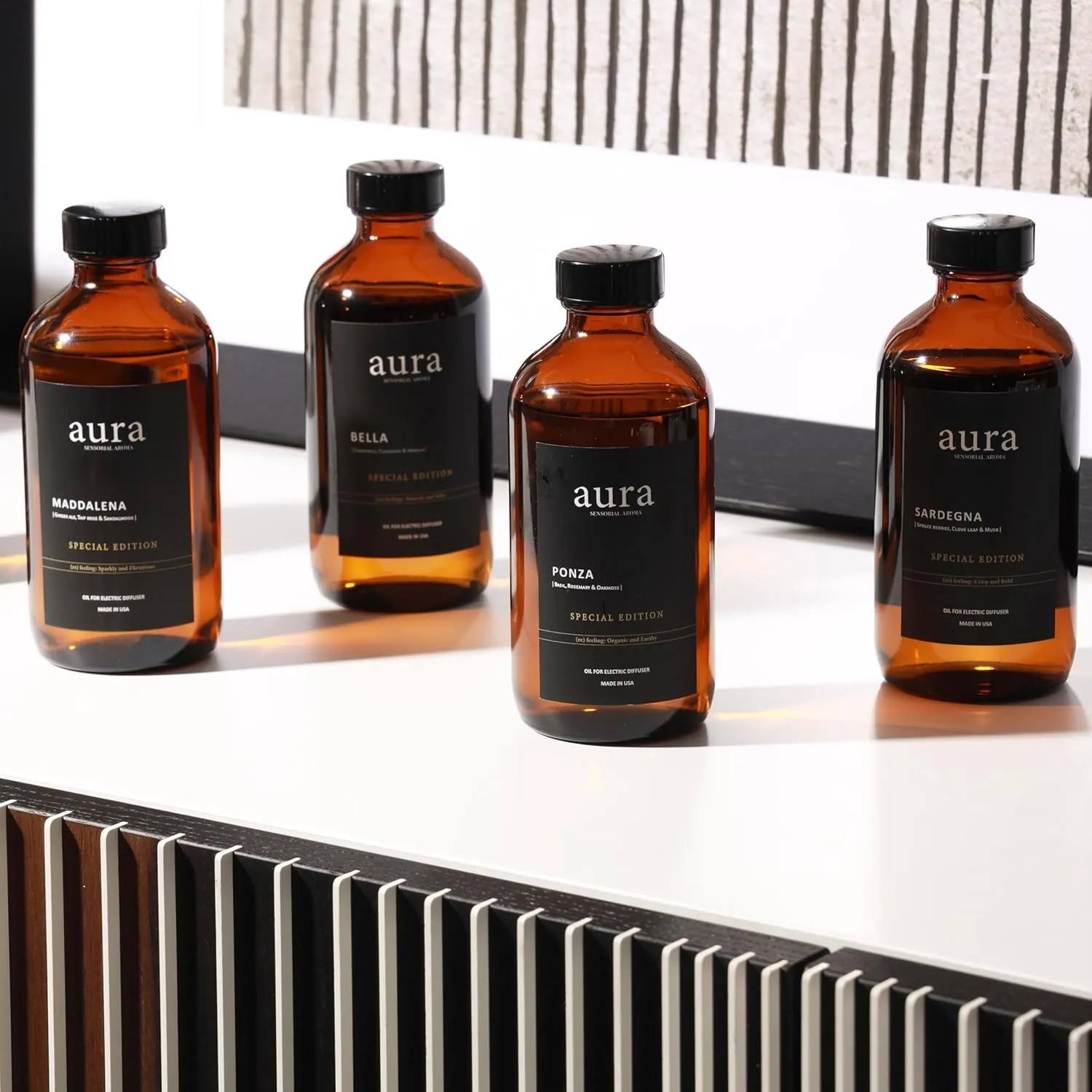 A U R A - Ponza Fragrance Oil for Scent Diffuser - Inspired by J.Malone-Lime Basil Mandarin | (8 fl oz, 240 ml) Pure Essential Oil Blends for Aromatherapy Diffuser & Hotel Collection Oil Diffuser