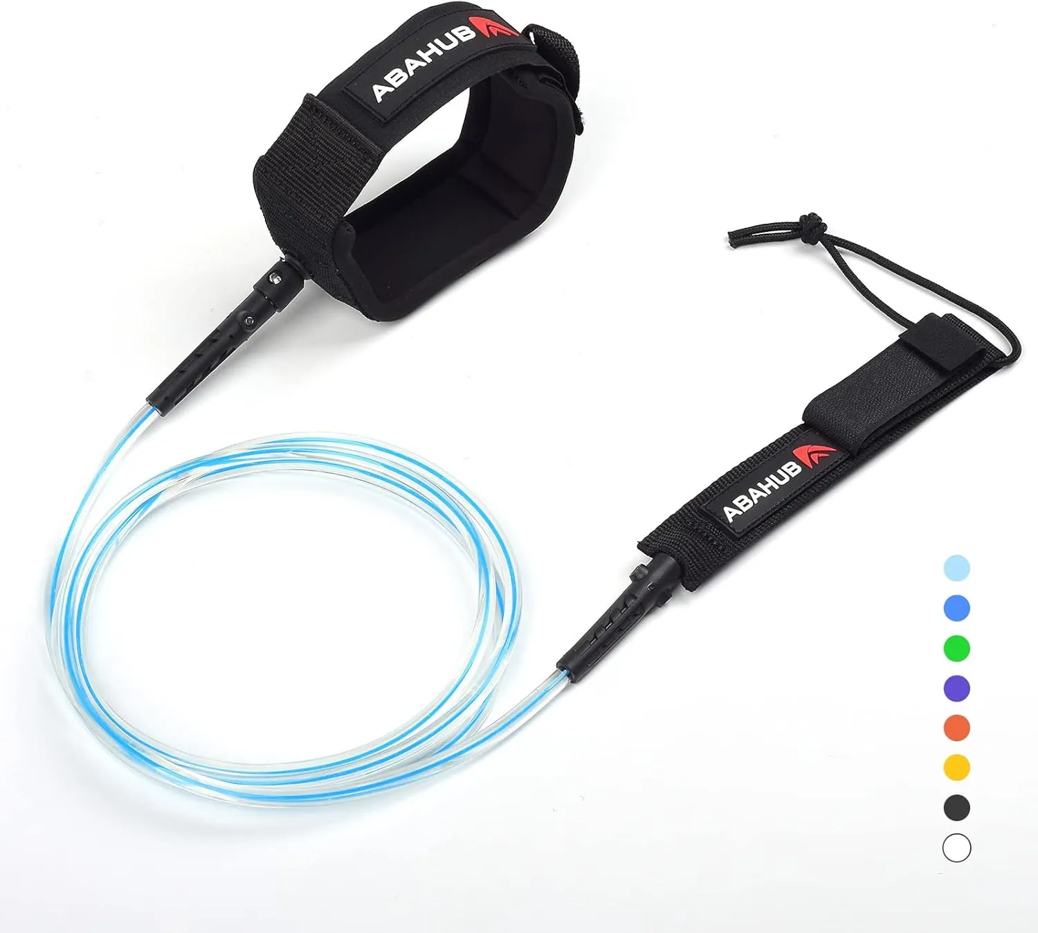 Abahub Premium Surfboard Leash, 6/7/8/9/10 ft, Straight Surf Board Leashes, 6/7mm Legrope Strap for Shortboard, Longboard