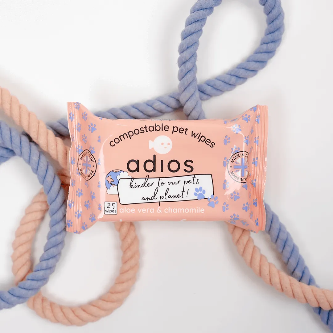 Adios Plastic - Compostable Pet Wipes (25 wipes)
