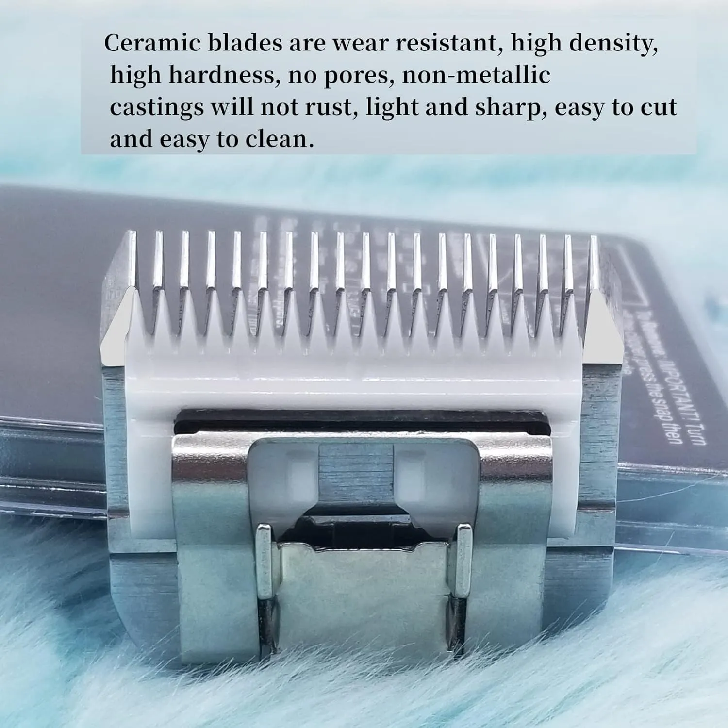 AIJALY 2PCS 3FC Blades Detachable Dog Grooming Ceramic Blades Compatible with Andis Dog Clippers，Replacement Blade Compatible with Wahl/Oster A5, KM Series Clippers,Size 3-3/4FC Cut Length 1/2"(13mm)