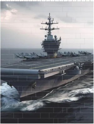 Aircraft Carrier Building Block Puzzle Personalized Building Bricks for Adults Square Shaped DIY Brick Block Puzzles Valentine's Day Gifts for Home Decor Brick Puzzle