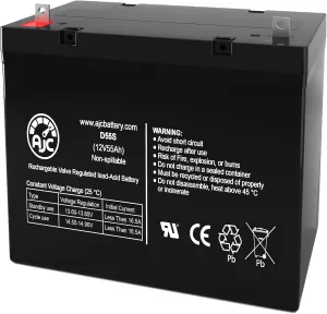 AJC Battery Compatible with Invacare 22NF 12V 55Ah Wheelchair Battery