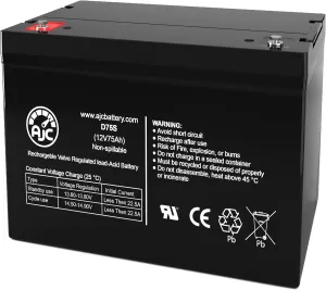 AJC Battery Compatible with Permobil C500 PS 12V 75Ah Wheelchair Battery