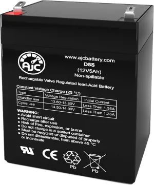 AJC Battery Compatible with Wu's Tech Mambo 366 12V 5Ah Mobility Scooter Battery