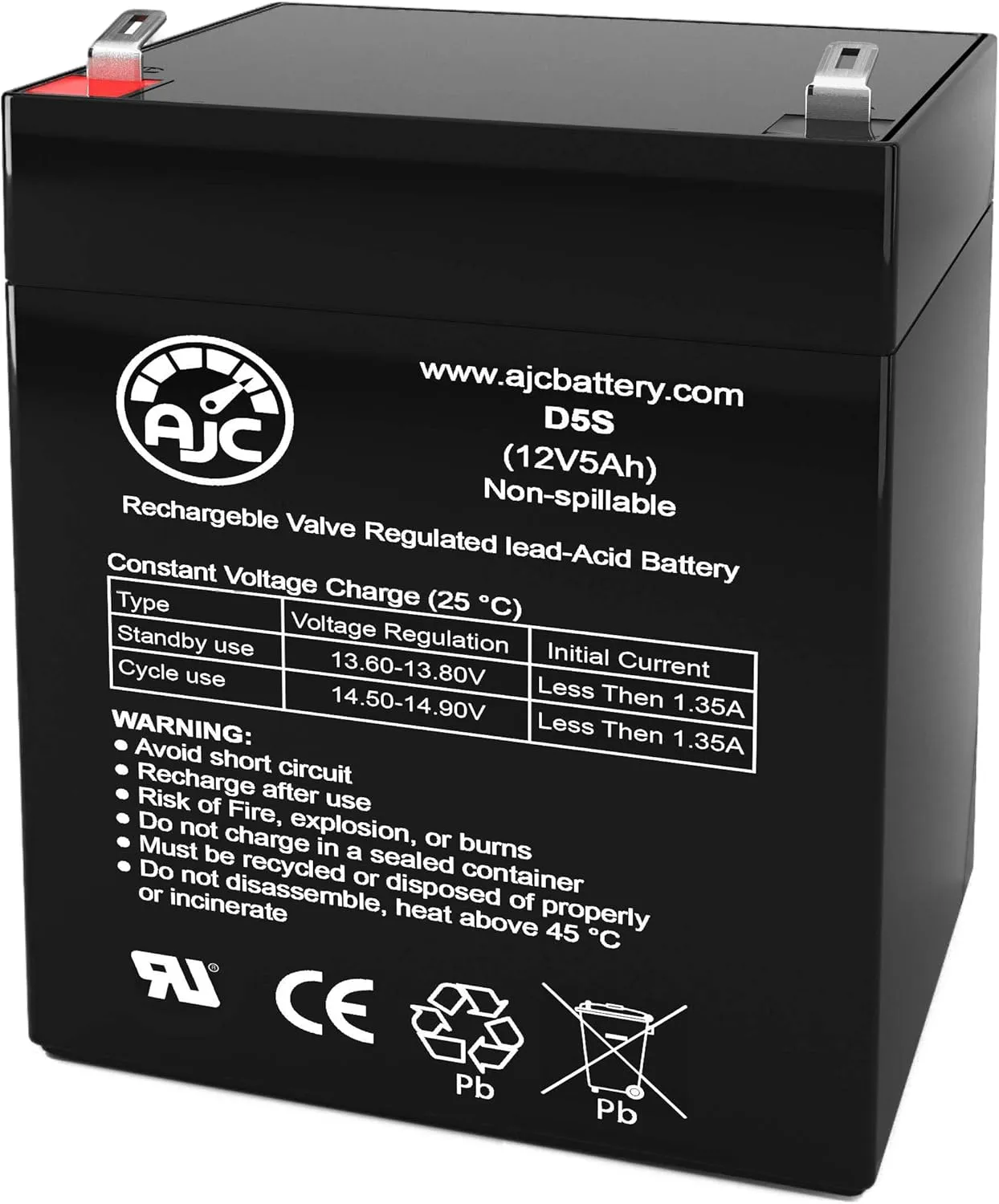 AJC Battery Compatible with Wu's Tech Mambo 366 12V 5Ah Mobility Scooter Battery