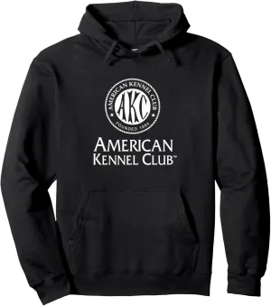 AKC White Vertical Logo Hoodie Pullover Hoodie