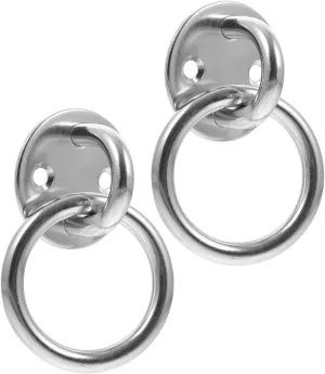 Alipis 2pcs Ceiling Wall Mount Hook Ring Eye Plate Stainless Steel for Ceiling Anchor Ring Set Swing Mount Parts
