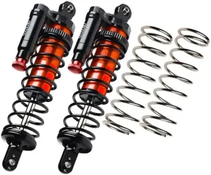 Aluminium 6061-T6 Front Or Rear L-Shape Piggy Back (Built-in Piston Spring) Adjustable Spring Dampers Shock Absorbers for Traxxas 1:5 XRT 8S Monster Truck 78086-4 Upgrades - Orange