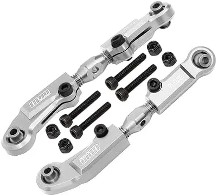 Aluminum Stainless Steel Adjustable Front Steering Tie Rod For Arrma 1:7 LIMITLESS-ARA109011 / LIMITLESS V2-ARA7116V2 / INFRACTION-ARA109001 / INFRACTION V2-ARA7615V2 / 1:8 TYPHON 6S-ARA106046- Silver