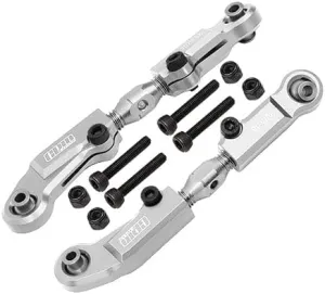 Aluminum Stainless Steel Adjustable Front Steering Tie Rod For Arrma 1:7 LIMITLESS-ARA109011 / LIMITLESS V2-ARA7116V2 / INFRACTION-ARA109001 / INFRACTION V2-ARA7615V2 / 1:8 TYPHON 6S-ARA106046- Silver