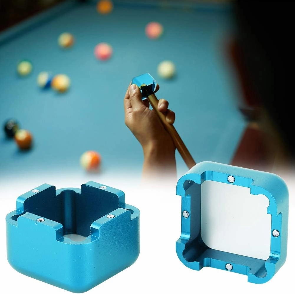 Aluminum Portable Mini Cue Tip Chalk Holder Billiard Pool Chalks Carrier Case for Billiard Cue Billiard Accessory