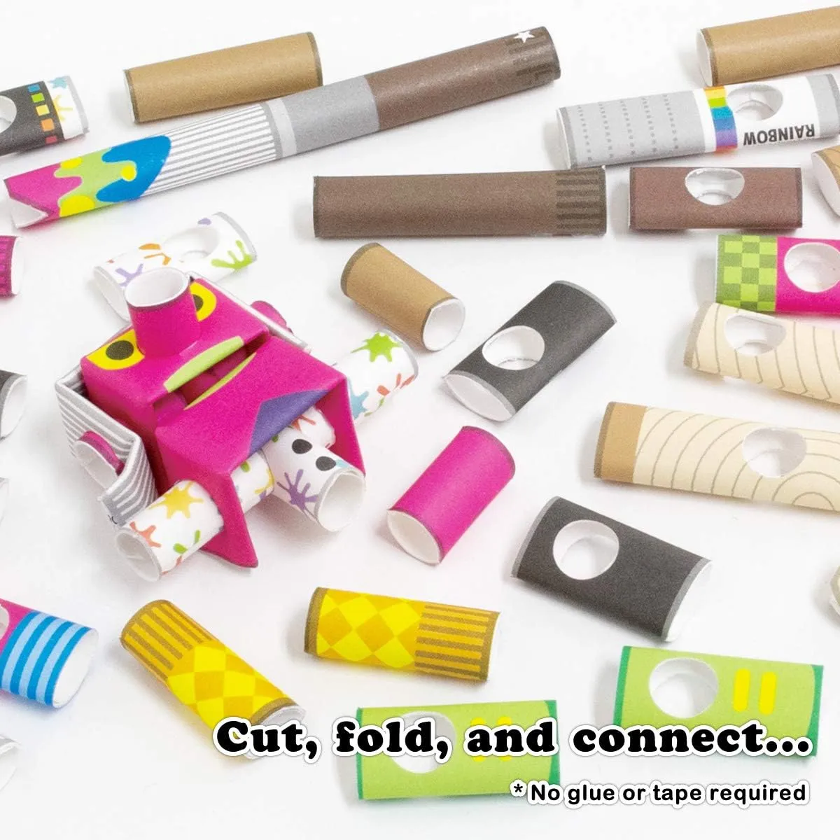 Andy & Pino Art Prodigy & Wooden Doll - Japanese 3D Paper Puzzle DIY Robot kit for Kids and Origami Kit for Adults