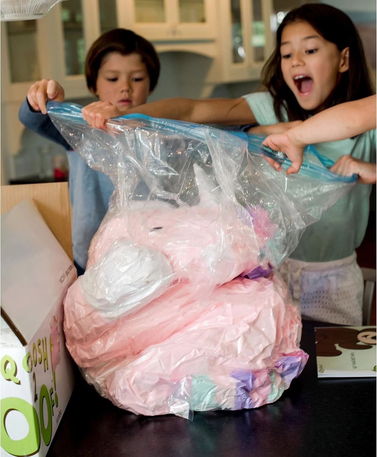 Animal Adventure | Sqoosh2Poof Giant, Cuddly, Ultra Soft Plush Stuffed Animal with Bonus Interactive Surprise - 44" Unicorn