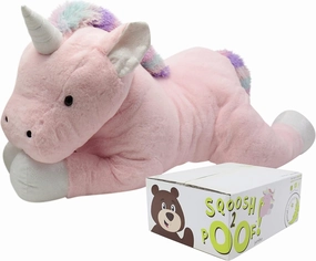 Animal Adventure | Sqoosh2Poof Giant, Cuddly, Ultra Soft Plush Stuffed Animal with Bonus Interactive Surprise - 44" Unicorn