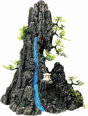 Aquarium Mountain View Stone Ornament - Aquarium Rock Decor for Fish Tank,Aquarium Decorations Extra Large and Tall Decoration for Fish Tank - 13 Inches High