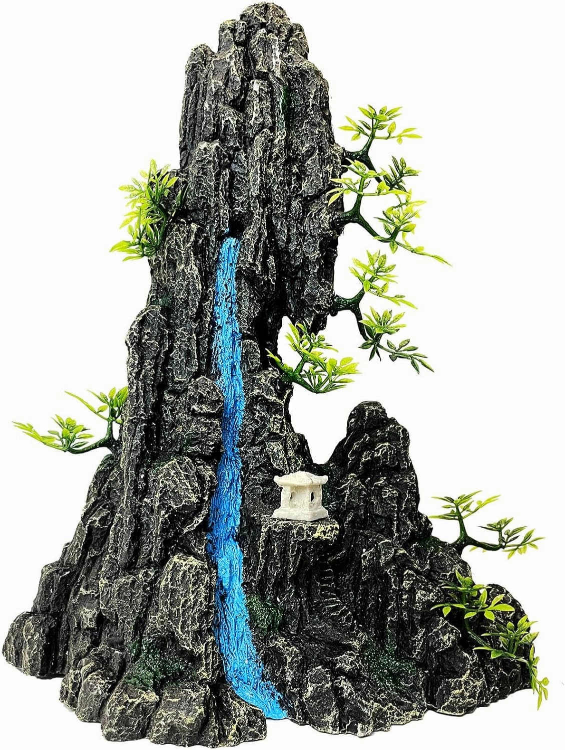 Aquarium Mountain View Stone Ornament - Aquarium Rock Decor for Fish Tank,Aquarium Decorations Extra Large and Tall Decoration for Fish Tank - 13 Inches High