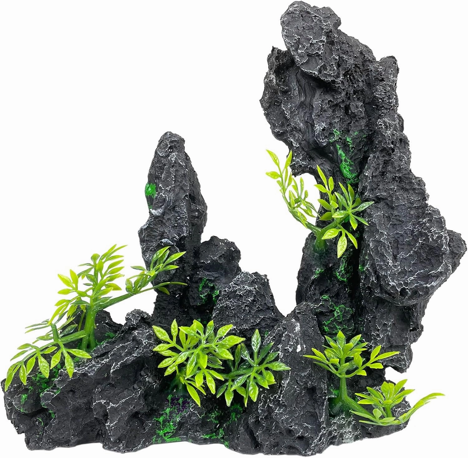 Aquarium Mountain View Stone Ornament - Aquarium Small Rock Decor Cave for Fish Tank,Aquarium Decorations Small,Small Aquarium Decoration for Fish Tank - 7.3 Inches High