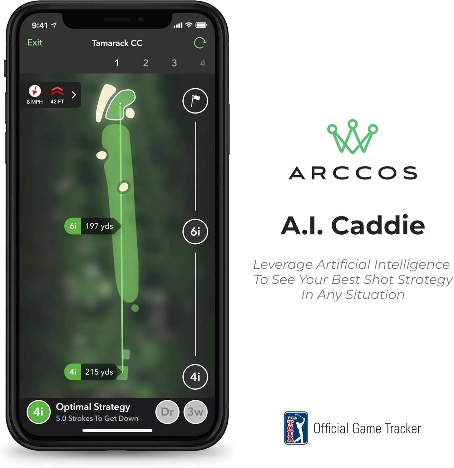 Arccos Smart Sensors: Automatic Golf Game Tracking System, A.I. Powered GPS Rangefinder & Smart Club Distances