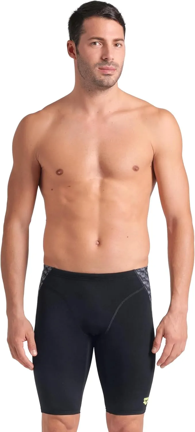 ARENA Men's Performance Monogram Swim Jammer Knee-Length Swimsuit Training Bathing Suit