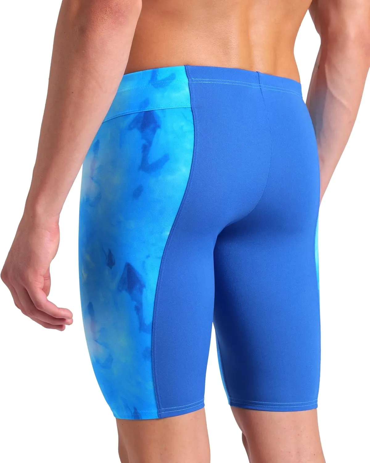 ARENA Men's Performance Tie-dye Swim Jammer Knee-Length Swimsuit Training Bathing Suit
