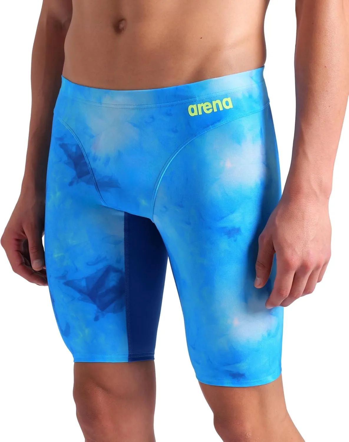 ARENA Men's Performance Tie-dye Swim Jammer Knee-Length Swimsuit Training Bathing Suit