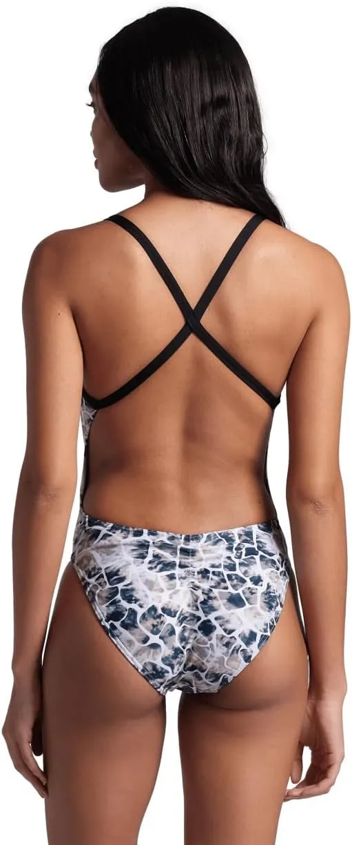 ARENA Performance Earth Women's Swimsuit X Cross Back One Piece MaxLife Athletic Pool Training Suit for Frequent Swimming