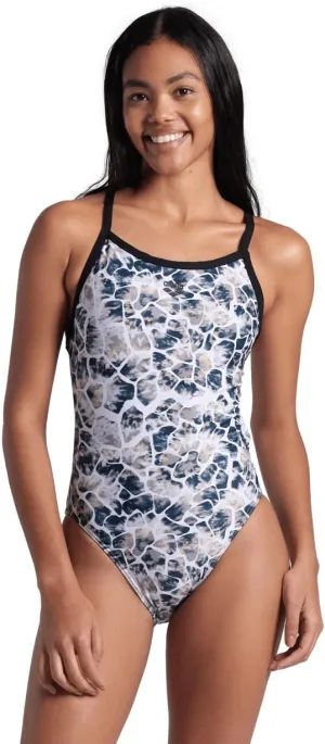 ARENA Performance Earth Women's Swimsuit X Cross Back One Piece MaxLife Athletic Pool Training Suit for Frequent Swimming