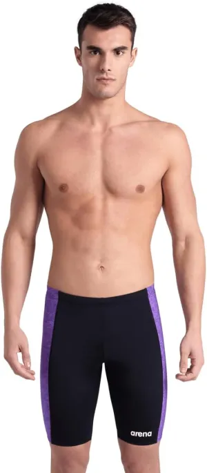 ARENA Performance Men's Abstract Tiles Swim Jammer Athletic Knee-Length Swimsuit Short Competitive Training Bathing Suit