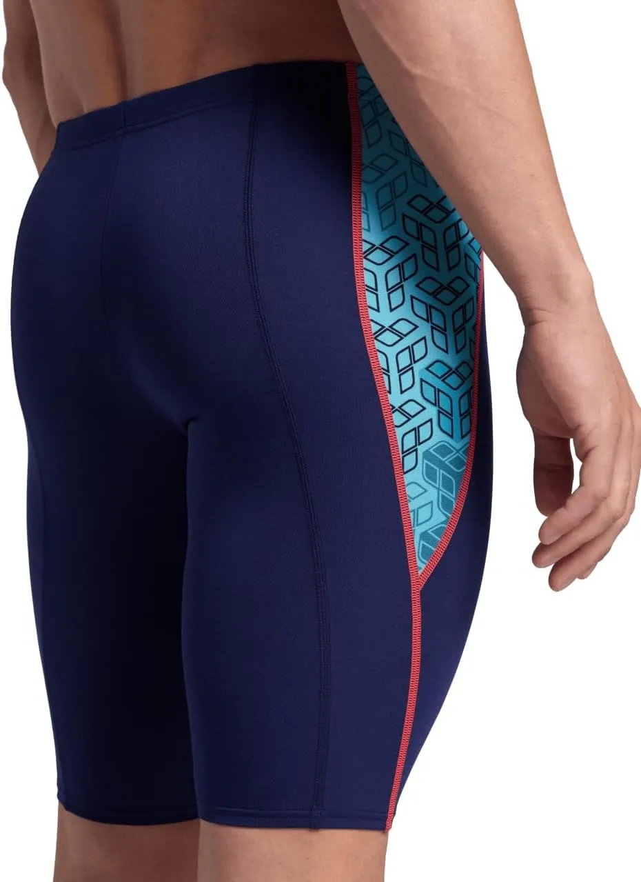 ARENA Performance Men's Camo Kikko Swim Jammer MaxLife Knee-Length Swimsuit Athletic Pool Training Competitive Bathing Suit