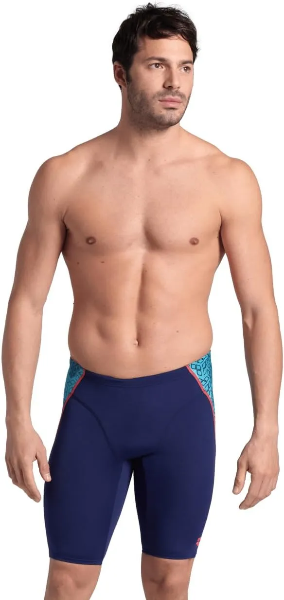 ARENA Performance Men's Camo Kikko Swim Jammer MaxLife Knee-Length Swimsuit Athletic Pool Training Competitive Bathing Suit