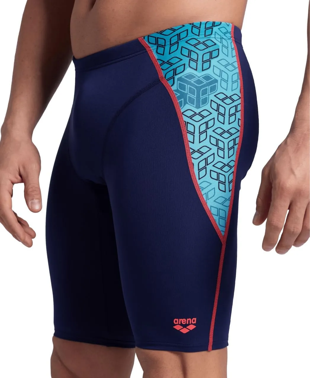 ARENA Performance Men's Camo Kikko Swim Jammer MaxLife Knee-Length Swimsuit Athletic Pool Training Competitive Bathing Suit