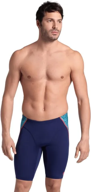 ARENA Performance Men's Camo Kikko Swim Jammer MaxLife Knee-Length Swimsuit Athletic Pool Training Competitive Bathing Suit