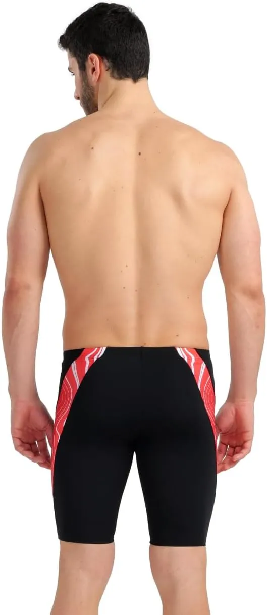 ARENA Performance Men's Marbled Swim Jammer MaxLife Athletic Practice Knee-Length Swimsuit Short Training Bathing Suit