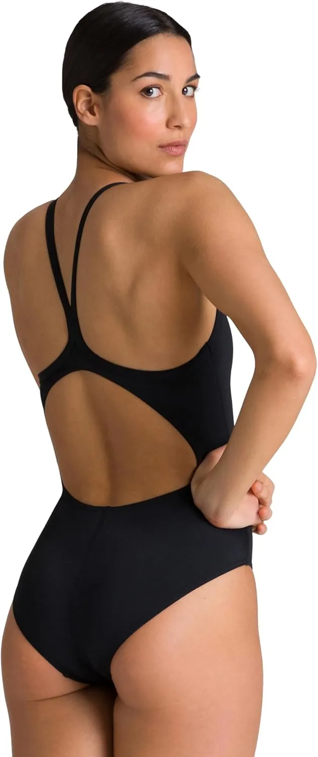 ARENA Performance Women's Team MaxLife Swimsuit Solid FL Light Drop Back Sports Athletic One Piece Training Bathing Suit