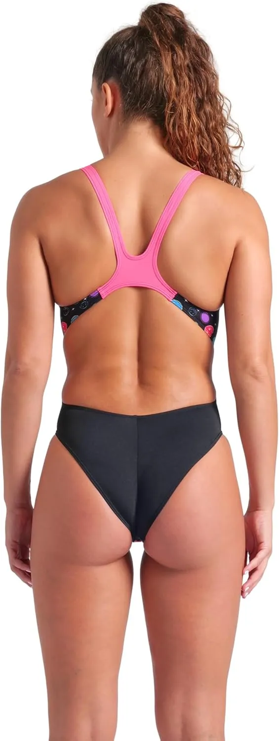 ARENA Women's Performance Funny Prints Collection Contour Swim Tech Back Swimsuit