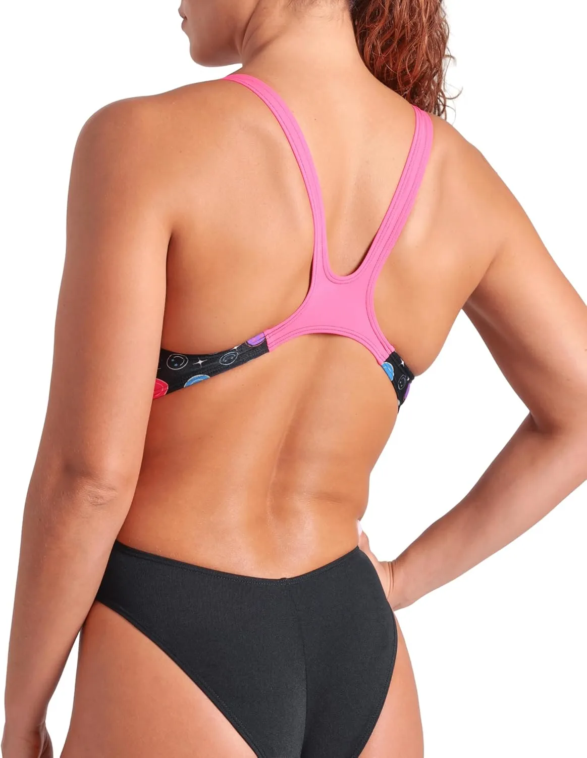 ARENA Women's Performance Funny Prints Collection Contour Swim Tech Back Swimsuit