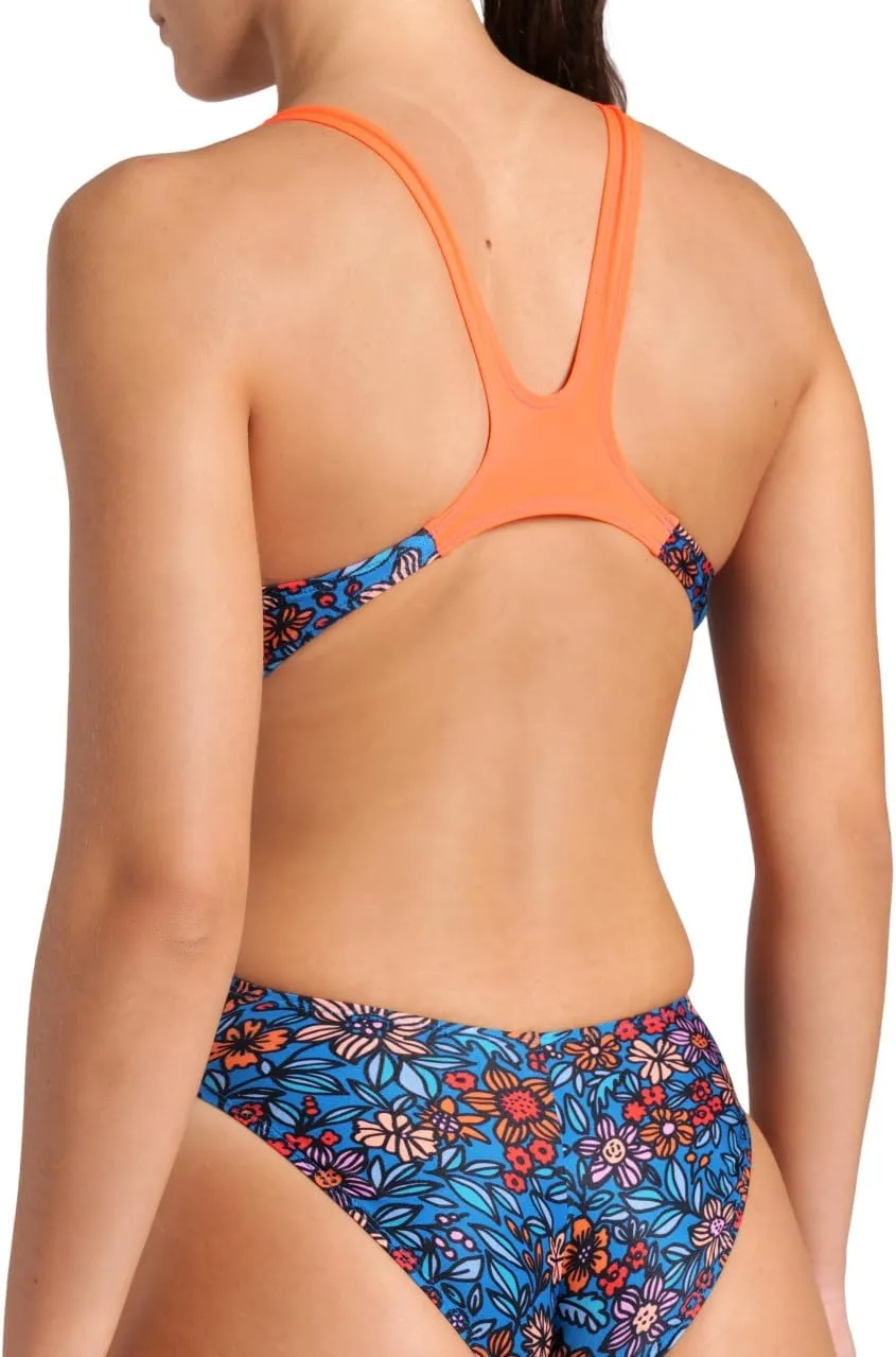 ARENA Women's Performance Micro Floral Swim Tech Back Training Swimsuit Ladies Bathing Suit