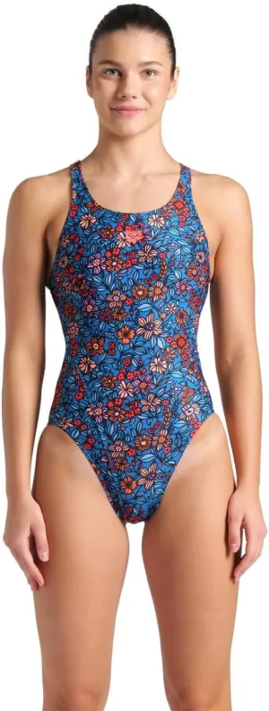 ARENA Women's Performance Micro Floral Swim Tech Back Training Swimsuit Ladies Bathing Suit
