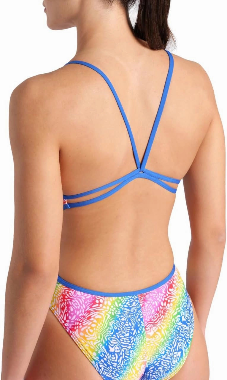 ARENA Performance Let It Beat Collection Women's Swimsuit Lace Back Printed One Piece MaxLife Competitive Training Suit