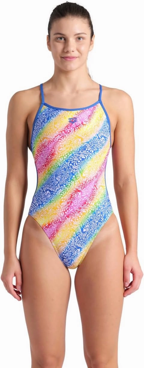 ARENA Performance Let It Beat Collection Women's Swimsuit Lace Back Printed One Piece MaxLife Competitive Training Suit