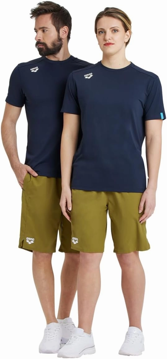 ARENA Team Unisex Solid T-Shirt Short Sleeve Crew Neck Regular Fit Workout Top Men's and Women's Quick Dry Active Tee