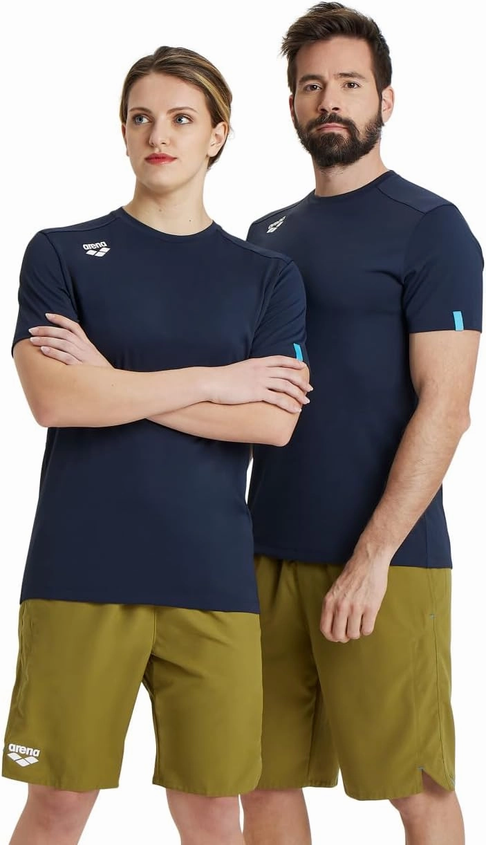 ARENA Team Unisex Solid T-Shirt Short Sleeve Crew Neck Regular Fit Workout Top Men's and Women's Quick Dry Active Tee