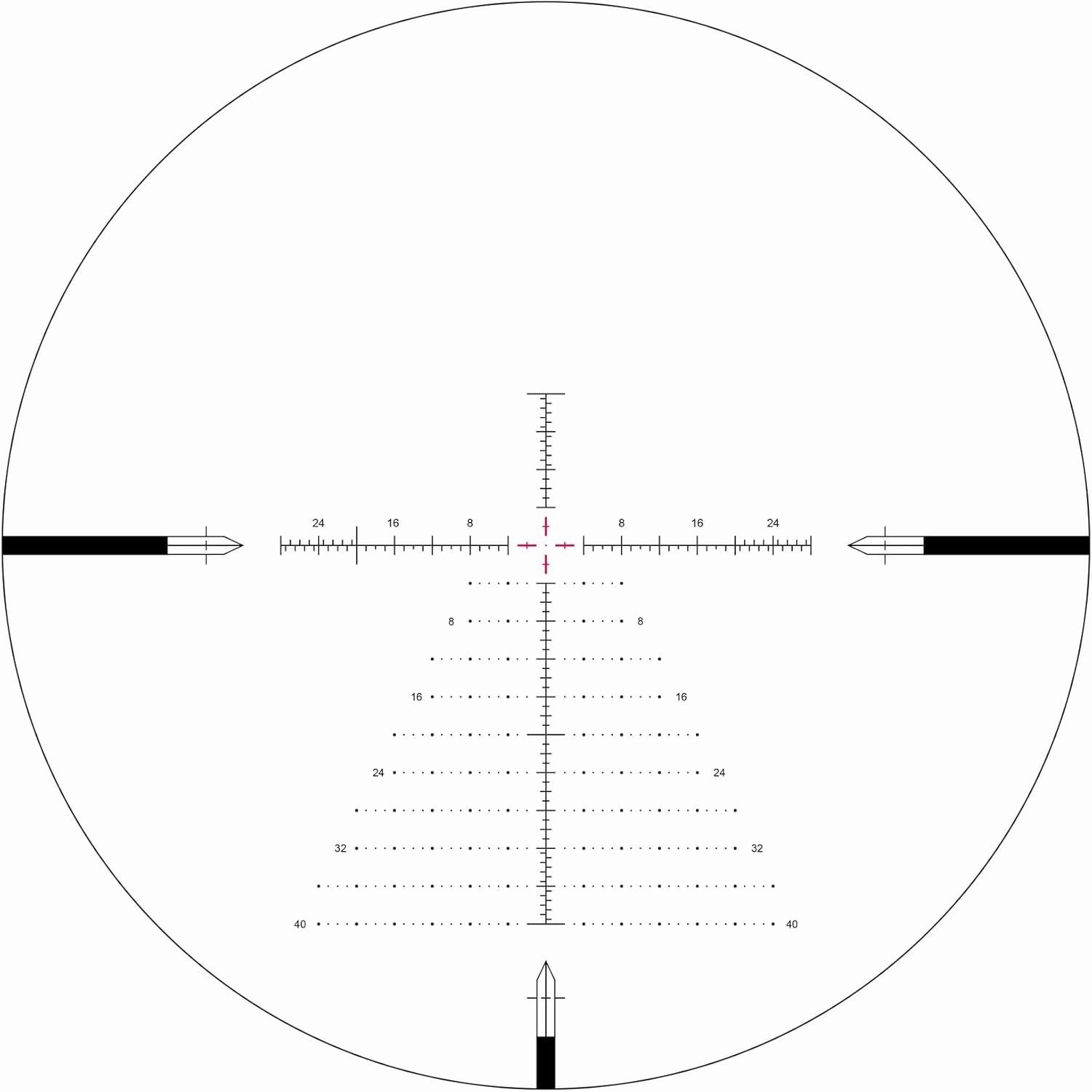 Arken Optics SH4J 6-24X50 Rifle Scope FFP Illuminated Reticle with Zero Stop 34mm Tube